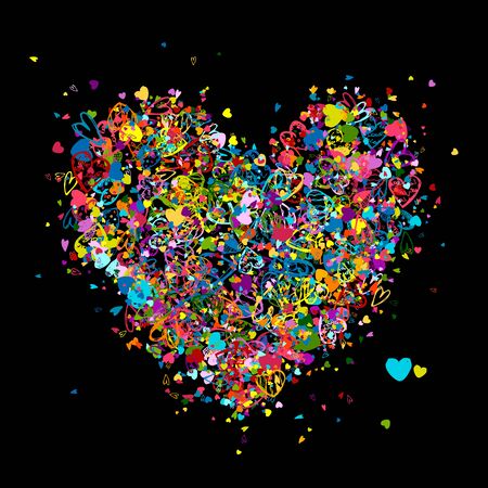 Valentine heart shape for your designのイラスト素材