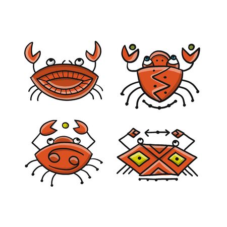 Zodiac signs -Cancer iconのイラスト素材