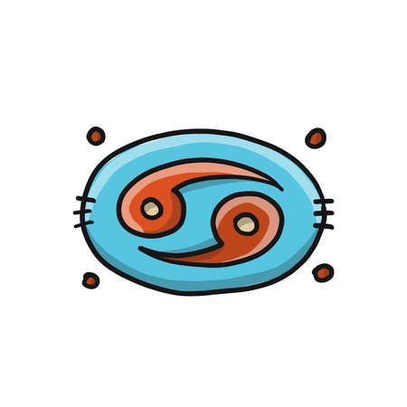 Cancer Constellation. Stylish Zodiac Icon. Modern Style Drawingのイラスト素材