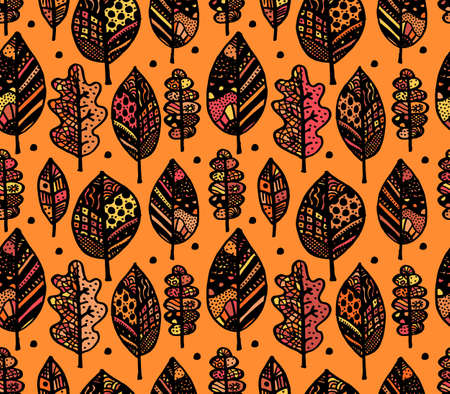 Autumn leaf, seamless pattern for your designのイラスト素材