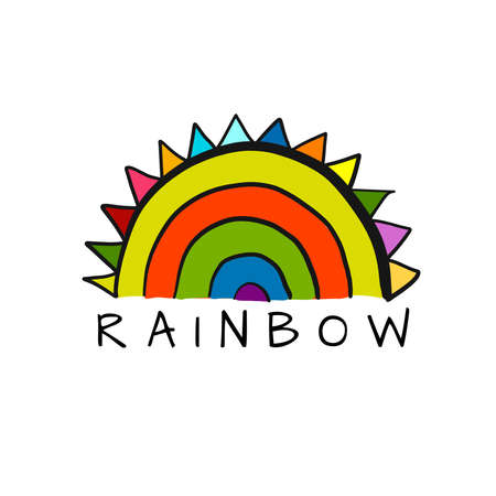 Rainbow Colorful. Sketch for your designのイラスト素材