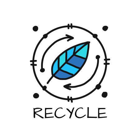Recycle sign design isolated on whiteのイラスト素材