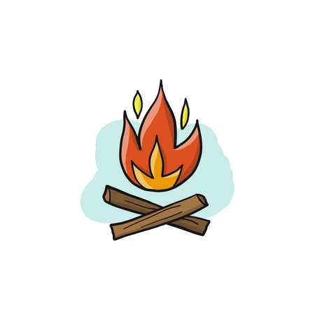 Bonfire icon. Sketch for your designのイラスト素材