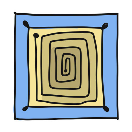 Decorated tiles Square shape. Floral Ornamentのイラスト素材