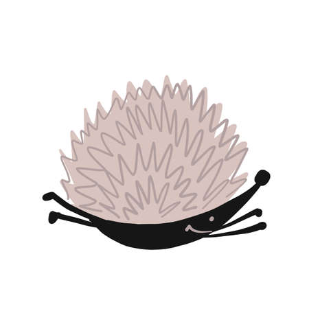 Hedgehog doing Yoga. Funny character for your designのイラスト素材