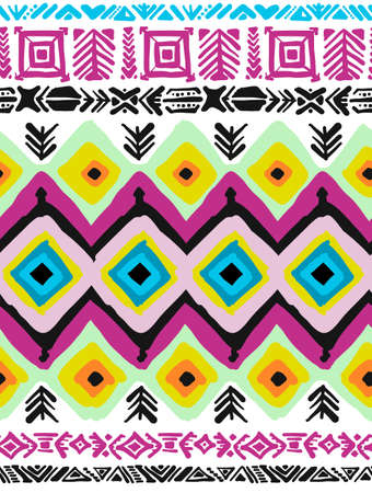 Ethnic handmade ornament, seamless pattern