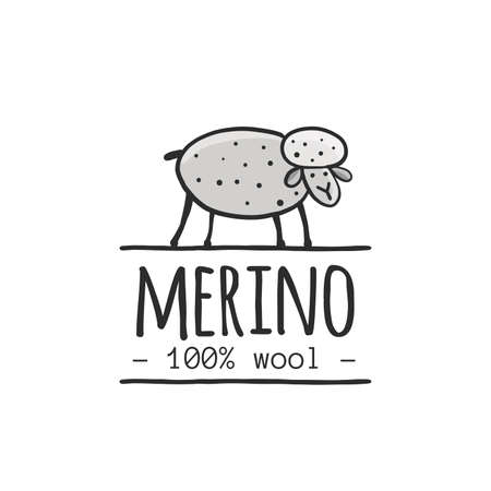 Merino sheep, sketch for your designのイラスト素材