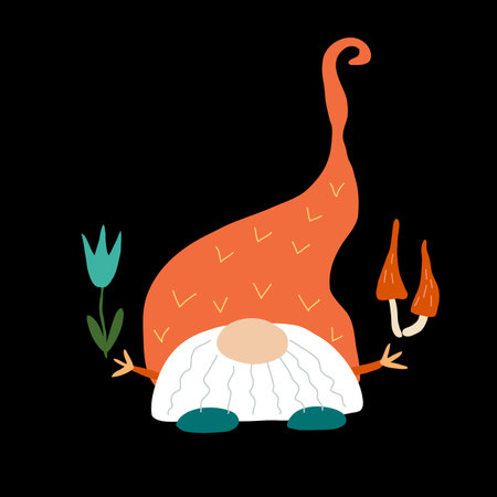 Garden gnome. Fairytale character for your designのイラスト素材