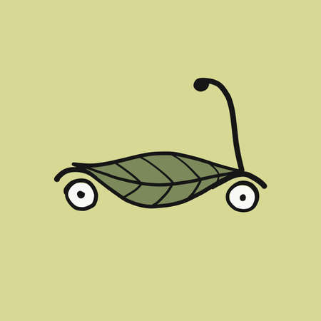 Abstract scooter icon for your design. Ecology transport conceptのイラスト素材