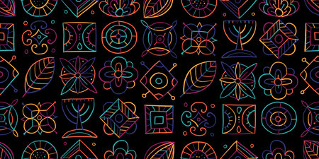 Talavera seamless pattern. Ethnic Background