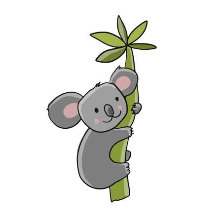 Little Koala character. Sketch for your designのイラスト素材
