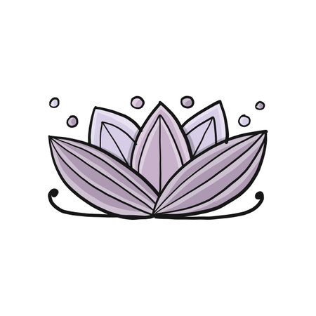 Lotus Logo, simple sketch for your designのイラスト素材
