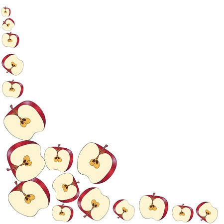 the frame is made from applesのイラスト素材