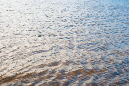 closeup of a little wave on a sunny beach