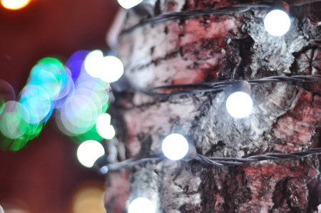 Blured Festive Christmas background of defocused decorated xmasの写真素材