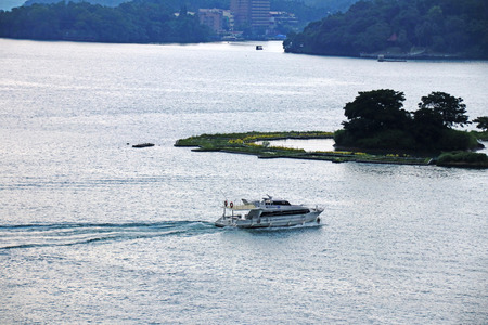 sun moon lakeの写真素材