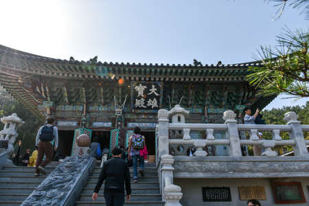 Busan city, South Korea-NOV 01, 2019: Landscape of Haedong Yonggung Temple of Busan in Korea.のeditorial素材