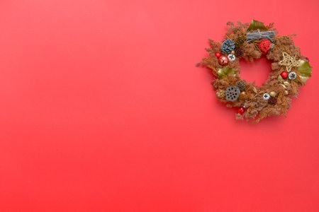 Christmas materialの写真素材
