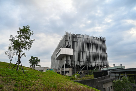 New Taipei City, Taiwan - NOV 02, 2023: New Taipei City Art Museum in Yingge District.
