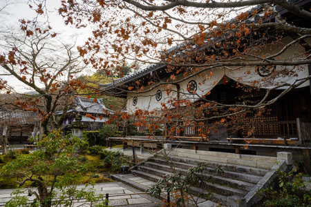 Kyoto, Japan - Jan 08, 2024: Jojakko-ji Temple in Arashiyama, Kyoto, Japan.の写真素材