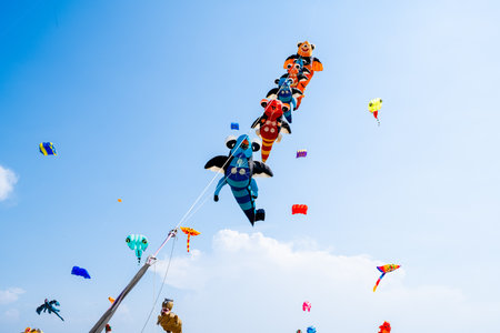 Taiwan September 1, 2024: Hsinchu City International Kite Festivalの写真素材