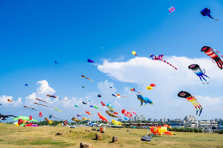 Taiwan September 1, 2024: Hsinchu City International Kite Festivalの写真素材