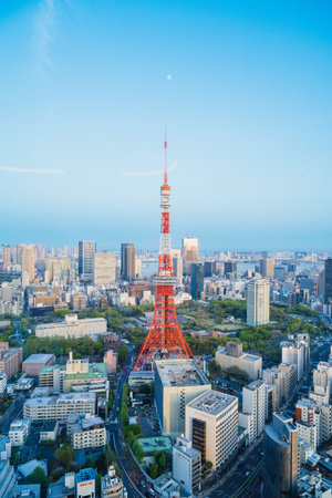 Tokyo Tower, Tokyo, Japan. Tokyo is the capital and largest city of Japan.の写真素材