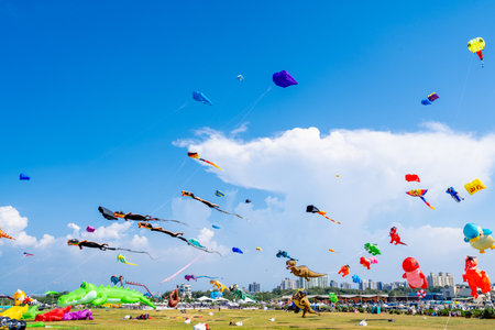 Taiwan September 1, 2024: Hsinchu City International Kite Festivalの写真素材