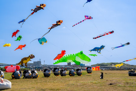 Taiwan September 1, 2024: Hsinchu City International Kite Festivalの写真素材