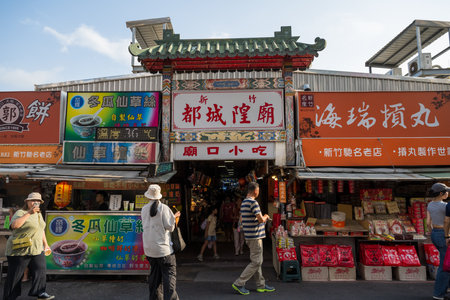 Hsinchu City, Taiwan - September 1, 2024: Hsinchu City God (Chenghuang) Templeの写真素材