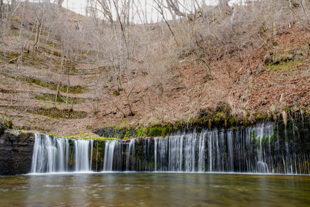 Shiraito falls is located in Karuizawa, Kitasaku District, Nagano, Japan.の写真素材