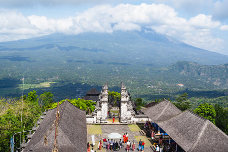 Bali, Indonesia - October 22, 2024: The ancient temple called 'Pura Lempuyang Luhur'. One of the oldest and the most revered temple in Bali.の写真素材