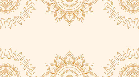 Round mandala on colorful gradient background. Translucent mesh pattern in the form of a mandala. Mandala with floral patterns. Pastel Yoga template. Gradient background with round mandala.の写真素材