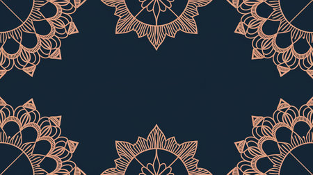 Round mandala on colorful gradient background. Translucent mesh pattern in the form of a mandala. Mandala with floral patterns. Pastel Yoga template. Gradient background with round mandala.の写真素材