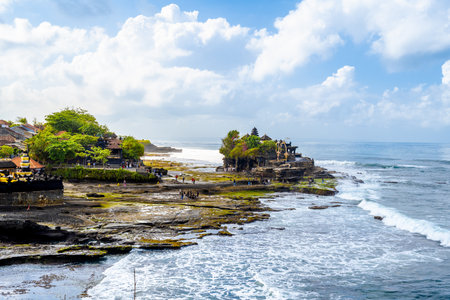 October 23, 2024.Pura Tanah Lot Bali or also called Pura Luhur Tanah Lot is a sacred building located on the beach and standing on a sea rock.の写真素材