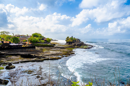 October 23, 2024.Pura Tanah Lot Bali or also called Pura Luhur Tanah Lot is a sacred building located on the beach and standing on a sea rock.の写真素材
