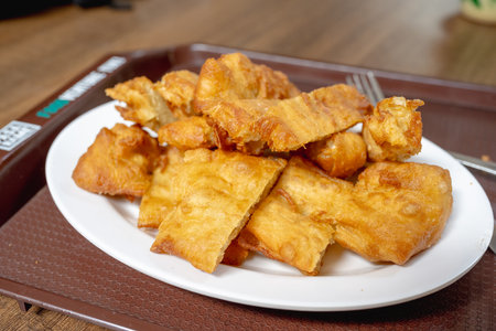 Indonesian Cakue Fried Dough Snack on Bali Street Market