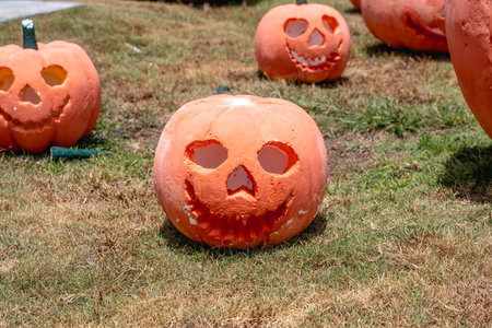 Bali, Indonesia. October 25, 2024: Beachwalk Shopping Center halloween decorationの写真素材