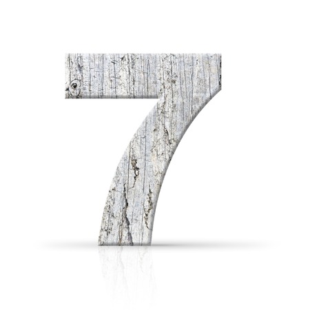 seven number white wood textureの写真素材