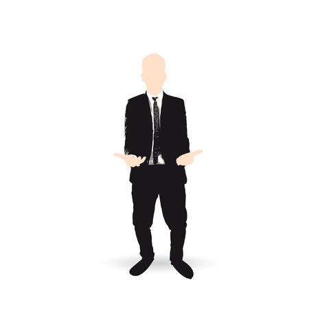 businessman holding gestureのイラスト素材