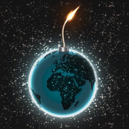 world bomb conceptのイラスト素材
