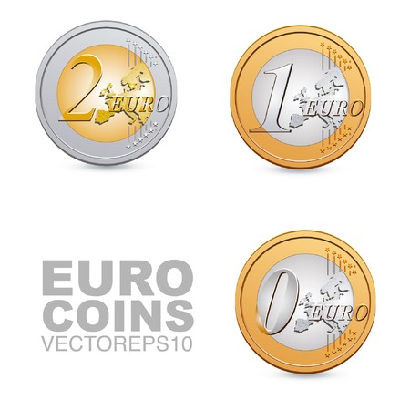 euro coins group.のイラスト素材