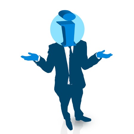 businessman cartoon. information conceptのイラスト素材