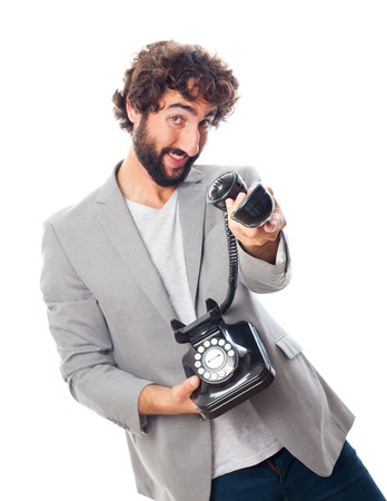 young crazy manの写真素材