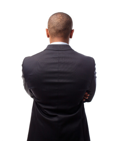 young cool black man backの写真素材