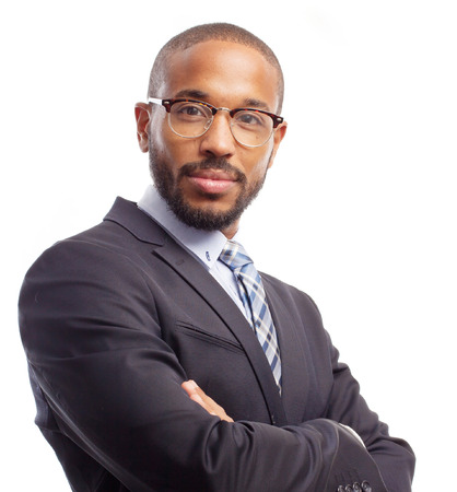 young cool black man intelligenceの写真素材