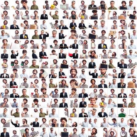 people crwod silhouettes and close upの写真素材