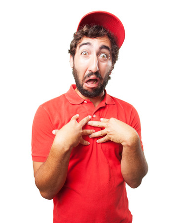 crazy dealer worried expressionの写真素材