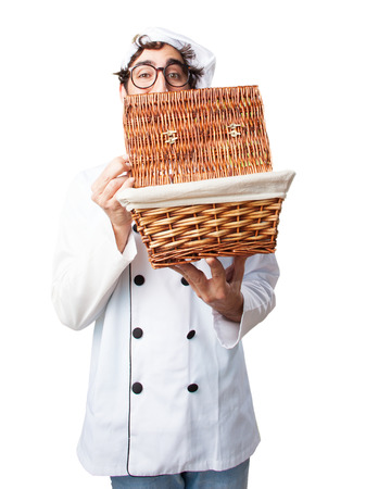 crazy chef happy expressionの写真素材