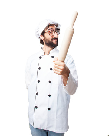 crazy chef happy expressionの写真素材